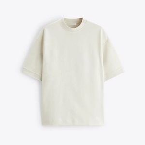 เสื้อยืดโชว์ไหล่สำหรับผู้ชายเสื้อยืดผ้าฝ้าย300 GSM 100เสื้อยืดโอเวอร์ไซส์ออกแบบได้ตามต้องการ - Product Image 4