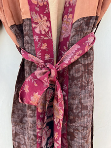 Ropa de playa Kimono Batas Bata de seda India Bata de seda hecha a mano - Product Image 4