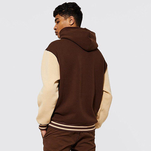 Sweat à capuche d'été pour hommes 100% coton avec manches longues et motif de logo imprimé sur mesure pour une utilisation hivernale - Product Image 3