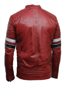 Blouson de moto en cuir coupe-vent unisexe, couleurs personnalisables, pour motard, vente en gros directe usine - Product Image 3