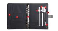 Cahier de banque d'alimentation rechargeable avec logo personnalisé Accessoire de type journal au design unique