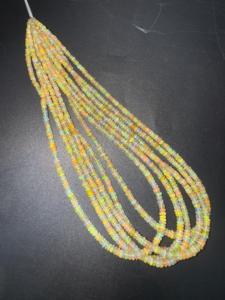 Welo Opale éthiopienne 3-4mm perles de pierre rondelle lisse naturelle de l'Inde prête à expédier - Product Image 4