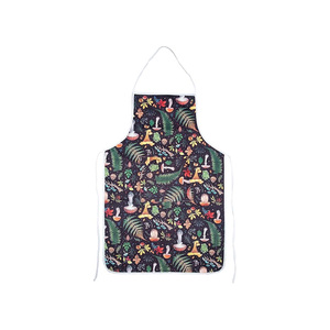 Delantal de cocina de algodón puro sin mangas con etiqueta privada personalizada de calidad superior - Product Image 3