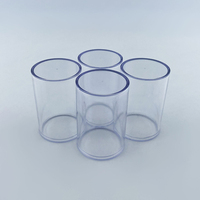Capuchons extérieurs transparents anti-poussière 48*33mm AS pour produits chimiques quotidiens en aérosol, à ajustement par friction, pour bombes aérosols
