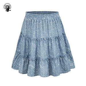 Mini-jupe courte en jean pour femmes, style collège, couleur unie, jupe plissée pour filles - Product Image 3