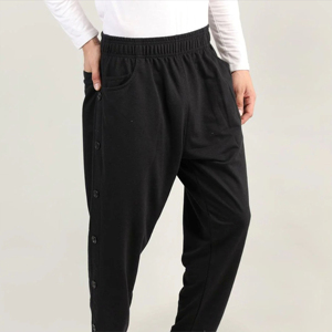 Pantalons de jogging pour hommes actifs, pantalons de survêtement avec fermetures éclair et poches, séchage rapide, respirant, en coton pour hommes, pantalon de survêtement - Product Image 1