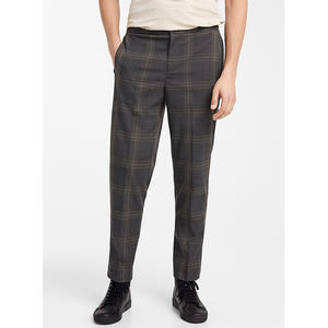 Pantalones Formales de Hombre 100% Algodón al por Mayor, Ecológicos, de Secado Rápido, Diseño Único, Frente Plano, Cintura Media, Corte Recto, Teñido Liso - Product Image 5