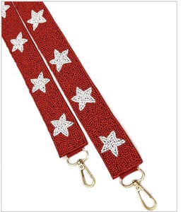 Correa de estrella con cuentas, bolso de mano, correa de bolso, tamaño personalizado, impresionante diseño de cuentas de semillas - Product Image 3