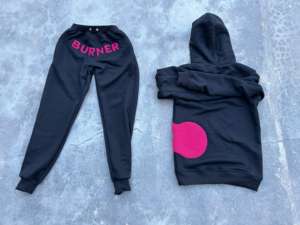 Sweat à capuche vintage personnalisé et pantalon évasé ensemble deux pièces survêtement brodé en chenille survêtement délavé à l'acide pour hommes - Product Image 6