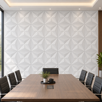 Panneau mural géométrique 3D en PVC WYRAX, texture étoile sculptée, insonorisant, décoration intérieure moderne pour hôtels et restaurants