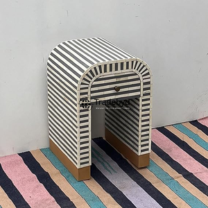 Consola moderna con incrustaciones de hueso, mesita de noche, decoración artística para dormitorio, sala de estar, escuela o apartamento de Tradebyd - Product Image 5