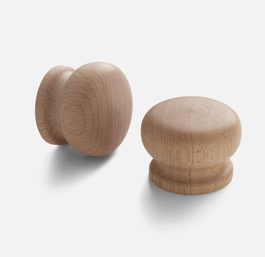 Perillas de madera natural 100% para uso en cocina y armario, armario de cocina, muebles de dormitorio, perillas de madera - Product Image 1