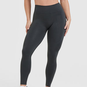 Venta directa de fábrica, mallas de gimnasio de cintura alta para mujer, mallas de Yoga de cintura elástica hechas de nailon de punto para deporte de Fitness de verano - Product Image 1