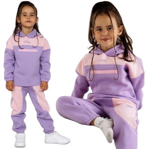 Custom logo Cotton Elastic Waist Wholesale Kids Sweat Suit New Fashion Tracksuits for Kids 2022 Best Selling Tracksuits - Product Image 1