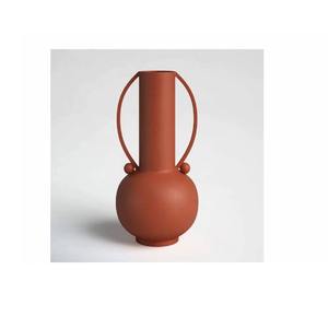 Venta caliente florero de Metal decorativo moderno con asa jarrón de mesa de Metal hecho a mano elegante hogar sala de estar Decoración de mesa - Product Image 3