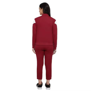 ชุดกีฬาผ้าคอตตอนไซส์พิเศษสำหรับผู้หญิงชุดกีฬาฤดูหนาวชุดวอร์มสำหรับวิ่งจ๊อกกิ้งมีซิป - Product Image 3