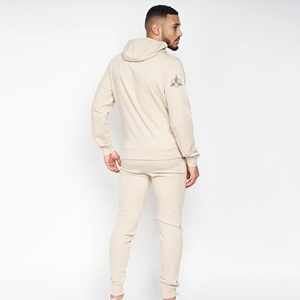 2025 personnalisé hommes Jogging survêtements chaud doux grande taille à capuche survêtements décontracté plaine coton ensembles pour l'hiver prix pas cher - Product Image 3