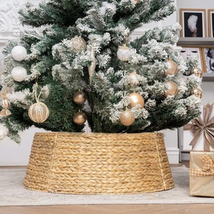 กระโปรงต้นคริสต์มาสน้ำผักตบชวาปกต้นไม้ทำมือตกแต่งงานปาร์ตี้วันหยุด - Product Image 1