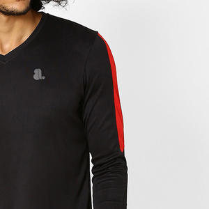 New Spring <b>Men</b> Long Sleeve <b>V</b> <b>Neck</b> Cotton <b>T</b> <b>Shirt</b> <b>V</b> <b>Neck</b> <b>T</b> <b>Shirt</b> Custom Logo <b>Men</b> Long Sleeve <b>V</b> <b>Neck</b> Tee - Product Image 2