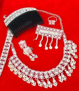 สร้อยคอทองเหลืองชุบเงินทองหลากสีประดับควอตซ์ พร้อมส่ง DDP ฝรั่งเศส บัลแกเรีย ของขวัญงานแต่งงาน งานเลี้ยงสังสรรค์ ไข่มุก - Product Image 4