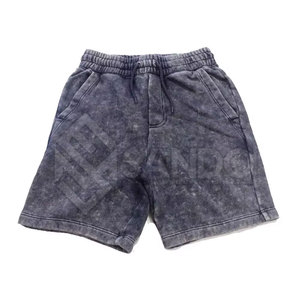 บริการ OEM สินค้ามาใหม่ กางเกงขาสั้นผู้ชายเอวกลาง ผ้าฝ้ายฟอกสี ดีไซน์สั่งทำ ลายเรียบ สไตล์ลำลอง ขายส่ง รับผลิตแบรนด์ส่วนตัว - Product Image 1