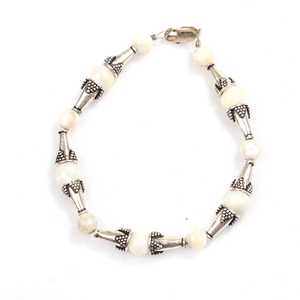 925 Sterling Silver Moonstone <b>Ball</b> <b>Bracelet</b> for Gift Occasions - Product Image 2