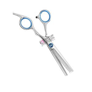 Ciseaux de barbier en argent de haute qualité, acier inoxydable 4Cr13, manche en céramique, ciseaux à effiler pour droitiers, logo personnalisé, beauté - Product Image 5