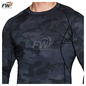 Camiseta de Manga Larga para Surf, Rashguard de BJJ, Elástica en 4 Direcciones, Manga Raglán, Costuras Planas, Sin Costuras, para Natación, para Hombre - Product Image 6