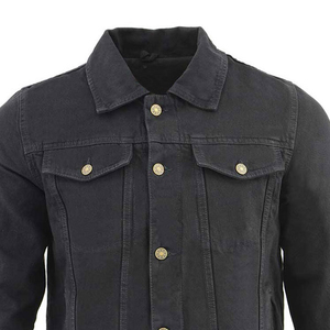 Veste en jean surdimensionnée pour hommes Veste en jean en coton respirante bon marché pour la saison hivernale pour la vente en gros de vestes en jean en coton grande taille pour hommes OEM - Product Image 4