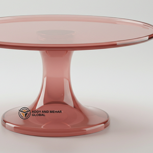 Base para Pastel de Resina Rosa Brillante, Pedestal Redondo Moderno, Ecológico y No Tóxico, Apto para Lavavajillas, para Pasteles y Repostería - Product Image 5