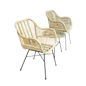 Wholesale Price Rattan <b>Chairs</b> Stackable <b>Wicker</b> Garden and Outdoor Furniture Restaurant <b>Chairs</b> with Arms Direct Factory - Product Image 1