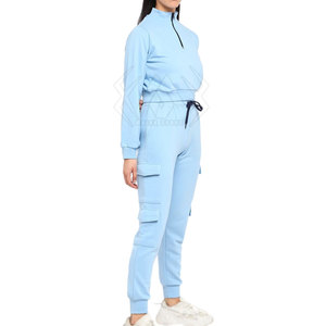 Chándal de mujer de invierno de calidad superior Diseño de dos piezas Tu propio chándal de manga larga para mujer - Product Image 3