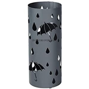 <b>Vintage</b> Rustic Art Designer Made Black Color Powder Coated Metal <b>Umbrella</b> Storage <b>Stand</b> From Indian Manufacturer In Best Price - Product Image 4