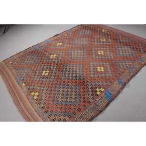 Alfombra Turca de 6,1x8,7 pies, Alfombra Vintage Grande, Alfombra Persa Marrón Rojiza - Product Image 4