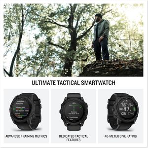 Tattix 8 51mm, Display a carica solare, Elite, Smartwatch GPS tattico Premium, include balistica applicata Elite - Product Image 2