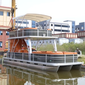 Kinocean 9m hai tầng nhôm thể thao thuyền CE chứng nhận câu cá phao cho sông với nhà vệ sinh nhà bếp và phòng tắm - Product Image 1