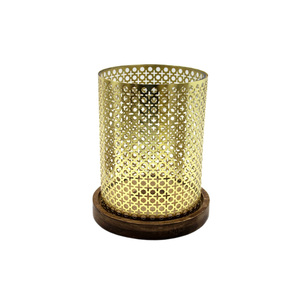 Fantaisie Décoratif En Aluminium Bougie Pilier Titulaire Cuivre Couleur Pour La Maison De Mariage De Noël Éclairage De Table Décor À La Main - Product Image 6