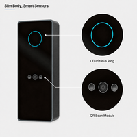 Lecteur de contrôle d'accès intelligent mince IP65, lecteur de code QR, lecteur RFID pour systèmes d'accès sécurisés