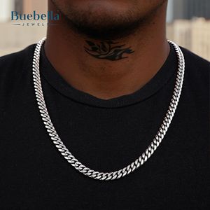 Venta caliente Premium Men's 925 Silver & 14K White Gold 6mm Cuban Link Collares Hip Hop Style Moissanite Jewelry - Product Image 1