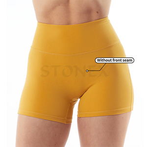 Logo personnalisé Short de yoga et d'entraînement à taille haute pour femmes Short de motard pour augmenter les fesses Gym et course à pied - Product Image 1