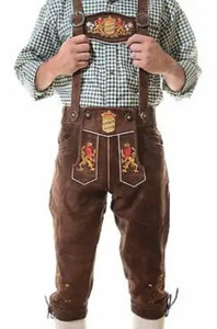 Bavarian Lederhosen Pantalones/Pantalones para hombres Pantalones de alta calidad - Product Image 2