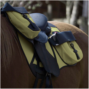 CLOVELIS IMPEX High End Premium Luxury Satin Horse Saddle Pad with Pocket Custom Made Equestrian Saddle Pads - Product Image 3