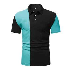 Logo personnalisé imprimé polo respirant pour homme, surdimensionné pour homme, motif uni, col rond, t-shirt vierge en polyester tricoté - Product Image 1