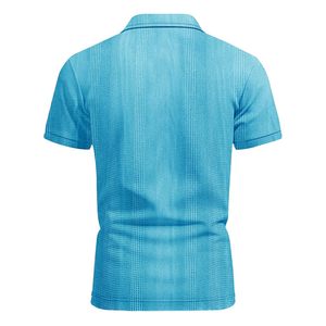 Moda hombre Casual verano para Polo camiseta nuevo diseño manga corta cuello alto sólido impreso ropa de punto - Product Image 5