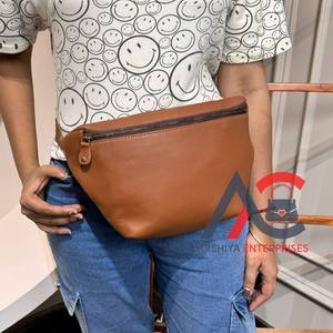 กระเป๋าคาดเอวแบบแข็งใช้ได้ทุกเพศ, กระเป๋าคาดสะโพก, กระเป๋าคาดเอว, กระเป๋าคาดเอว, กระเป๋าคาดเอว, กระเป๋าถือฟรี, กระเป๋าแฮนด์เมด, กระเป๋าสีน้ำตาล - Product Image 1