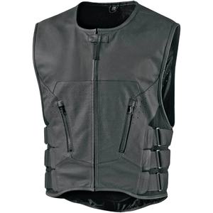 Gilet de Moto Slim Fit Biker Style tendance pour Femmes et Hommes 2025 Gilet en Cuir de Mouton Véritable Doublé en Laine - Product Image 1