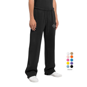 Pantalon de survêtement en coton à taille mi-élastique avec logo personnalisé OEM Service Style décontracté pour hommes - Product Image 1