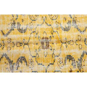 Turkish Rug, 5x8.1 ft Large Vintage Rug, <b>Yellow</b> Gray Oriental Rug - Product Image 5