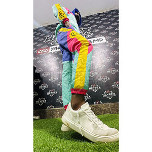 Otoño Invierno hombres personalizado Jogging traje de dos piezas bordado Logo cortavientos pista transpirable impreso lluvia chándal tela - Product Image 4