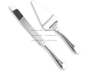 2024 couteau de coupe de gâteau en métal décoratif et ustensile de service coupe de gâteau en métal et ensemble de couteau de service en gros - Product Image 6